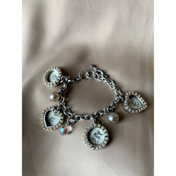 SOLD Maximal Art  Bracelet with 4 Photo Frames - Picture 2 of 7